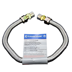 Cambridge 30" 3/8" MIP x FIP Gas Flex Connector 304 SS LP/NG