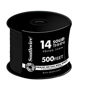 Southwire 11579001 14 AWG THHN Solid Copper Wire 500 ft Black