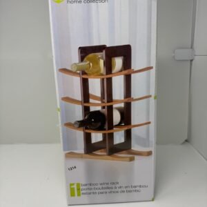 Anchor Home Collection Bamboo Wine Rack 12 Bottle Holder Modern Bar Storage