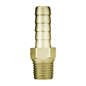 Marshall Excelsior Brass Hose Barb Fitting 1/4" Barb x 1/4" MNPT Nipple