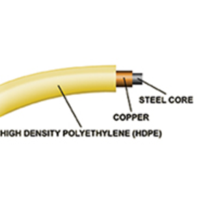 Copperhead High-Strength Tracer Wire – 14 AWG HS-CCS, 500' Coil, Yellow