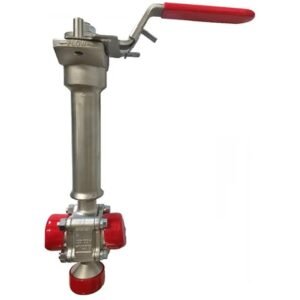 Worcester 1-1/2" Cryogenic 3-Piece Ball Valve SS Socket Weld Extended Stem O2 Cl