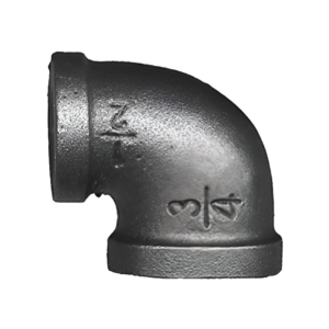 B&K 1" x 3/4" Black Pipe Elbow 90° Reducing Cast Iron NPT Fitting LP Gas