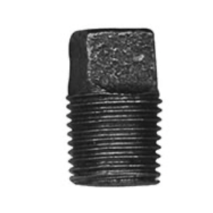 Cambridge 3/8" Black Steel Pipe Plug NPT Threaded Gas Line Fitting 1K395