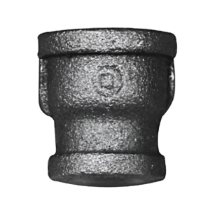 B&K Black Iron Reducing Coupling 1" x 1/2" NPT Gas Pipe Fitting Cast Steel