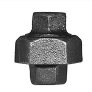 B&K 1/8" Standard Black Malleable Iron Pipe Union Fitting NPT – Gas/Water Line