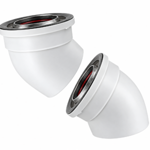 Rinnai 224050 3" x 5" Non-Condensing 45° Vent Elbow Kit Qty 2