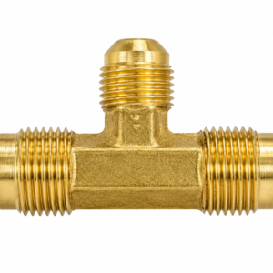 Fairview 44RH-868 Reducing Flare Tee 1/2" x 3/8" x 1/2" SAE Brass Fitting LP Ga