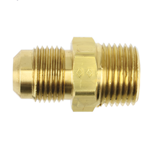 Fairview 48H-6D Brass 3/8" Flare x 1/2" MNPT Half Union Gas Fitting