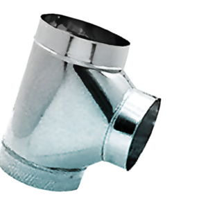 4x4x3 Galvanized Reducing Tee 26GA HVAC Duct Fitting Wye