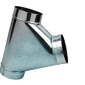 4x4x4 Galvanized Flue Tee Tapered 26 Gauge HVAC Vent Pipe Gray North 4X4X4-306