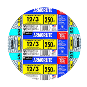Southwire 61023201 12/3 MC Cable 250ft Aluminum Armored w/Ground