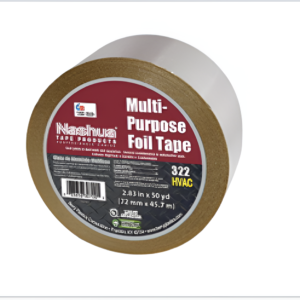 Nashua 322 3" x 50 yd Aluminum Foil HVAC Tape UL722 Duct Sealant REM# 8H294