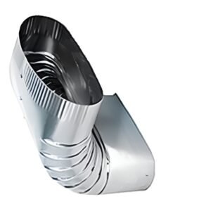 6" Vertical Oval 90° Elbow HVAC Duct Fitting Gray North MFG# 6-502-0