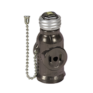 Pull-Chain Current Tap, 2 Outlets, 250W Bulb Socket – MFG# 718B-BOX by Cooper Wi