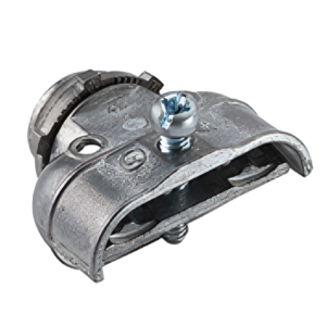 Peco BX Duplex Connector – MC Cable Fitting, Fits 1/2" Knockouts, MFG# 8