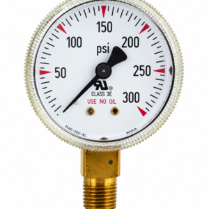 REGO 948 0–300 PSI Brass Pressure Gauge 1/4" MNPT Bottom Mount for LP Gas