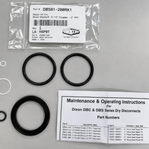 DIXON DBS61-200RK1 2" Bayloc Dry Disconnect Coupler Buna Seal Repair Kit
