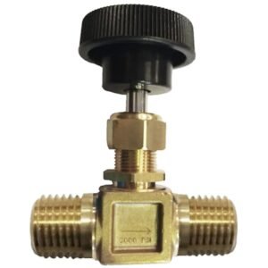 GENERANT FNV-4MB-X Brass Needle Valve 1/4" MNPT 3000 PSI PTFE O2 Clean