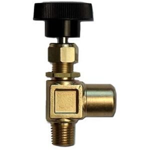 GENERANT FNV-4MFAB-X 1/4" MNPT x FNPT Brass Angle Needle Valve 3000 PSI O2 Clean