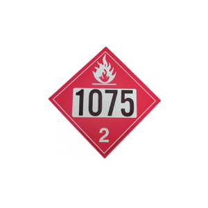 Dprint G-1075 Magnetic Placard 1075 LPG Diamond Decal 10.875"x10.675" Red/White