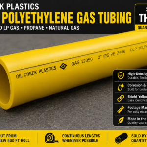 Oil Creek 2" IPS Polyethylene Gas Tubing PE Underground Yellow Pipe Sold/Ft