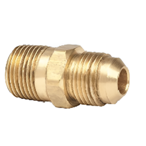 Cambridge 5/8" OD Flare x 1/2" MPT x 3/8" FPT Brass Gas Adapter LP/NG Fitting