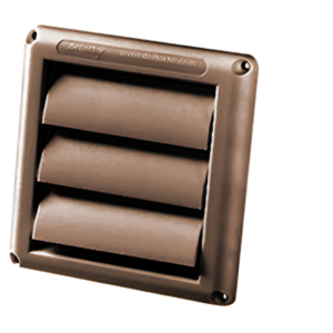6" Brown Louvered Vent Hood HS6B Exterior Wall Exhaust Cover