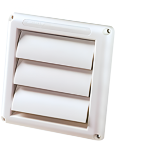 Deflecto HS6W 6" White Louvered Vent Hood Wall Exhaust Cover