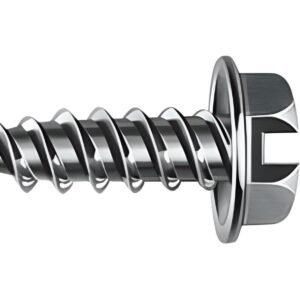 Malco Zip-In Screws #8 x 1" Hex Washer Head Sheet Metal 3500 Bucket HW8X1ZP