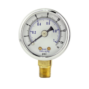 CATOWEST J1440 0–15 PSI Pressure Gauge 1.5" Dial 1/8" MNPT Bottom Mount Brass