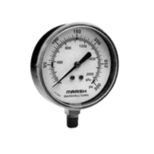 Catowest J1456 Pressure Gauge 0–300 PSI 2" Dial 1/8" MNPT Brass Bottom Mount