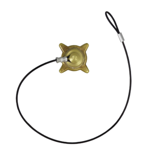 MEC ME229F-1C 1-3/4" Brass ACME Cap w/ Cable 4 Lug Style Propane LP Gas
