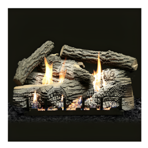 Empire Wildwood 24" Super Stacked Refractory Gas Log Set – 7pc (No Burner)