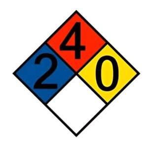 Douglas 7.5"x7.5" NFPA 704-1 Vinyl Propane Diamond Sign 2-4-0 Hazmat Decal