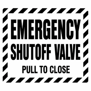 P-81 Propane ESV Emergency Shut Off Sign 10" x 12" Red White "Pull To Close" Saf