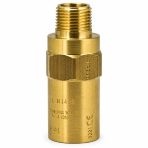 REGO PRV9432TP500 1/4" Brass Cryogenic Relief Valve 500 PSI PTFE O2 Clean