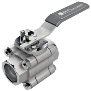 SVF R8 1/2" Carbon Steel NPT Ball Valve Locking Handle Vented Ball