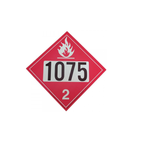 S-1075 Reflective LP Gas Placard Scotchlite Flammable 1075 DOT Safety Sign