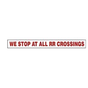 Douglas 4" x 36" RR Crossing Safety Decal Vinyl Sticker LP Propane Transport