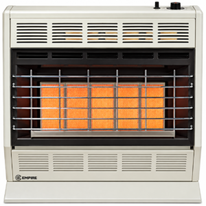 Empire SR30TWLP 30,000 BTU Vent-Free Infrared Propane Heater Thermostat White