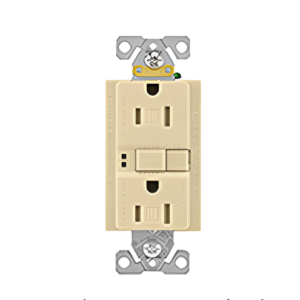 Cooper TRSGF15V 15A 125V Self-Test GFCI Outlet NEMA 5-15R Ivory