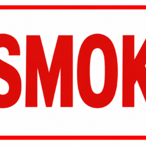 V-23A NO SMOKING Vinyl Safety Decal 27.5" x 6.75" Red/White 6" Letters