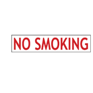 Dprint V-23C No Smoking Decal Red on White Vinyl Sign 14"x3" 2" Letters
