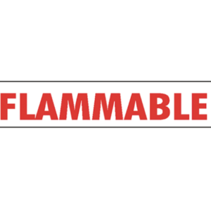 Dprint V-24A Flammable Decal Red on White Vinyl 28"x7" Safety Sign 6" Letters