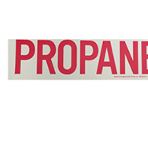 V-28A Propane Decal Red on White Vinyl 6" Letters Safety Label Bulk Storage