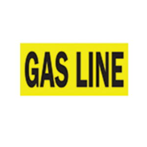 Dprint VGS100 Gas Line Decal Roll of 100 Pipe Marking Labels 1/2" x 1" Vinyl